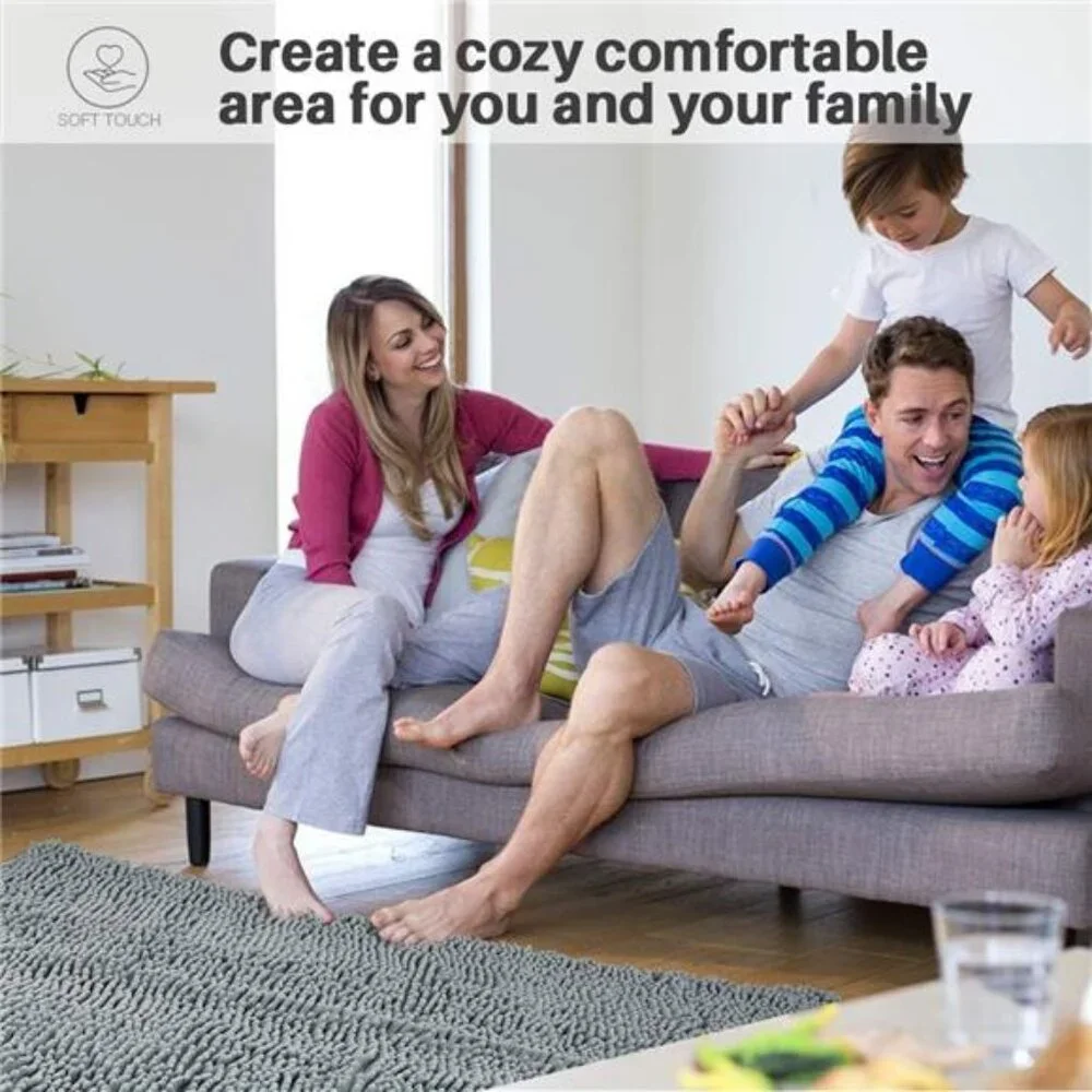 Large Bath Mat Extra Soft Thick Absorbent Non Slip Machine Washable Rug